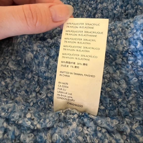 NWT Free People Blue BFF Cardigan in Big Blue - Picture 10 of 11